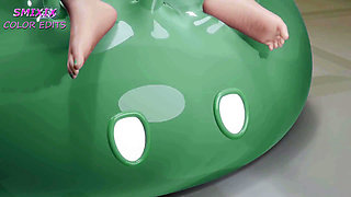 Mualani Green Slime Double Penetration and Blowjob Creampie Extra Cum Covered Genshin Impact Hentai Mmd 3D Color Edit Smixix
