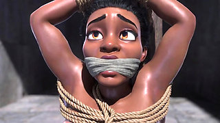 Pregnant African Slave in Bondage - Desperate for More Cum & Breeding