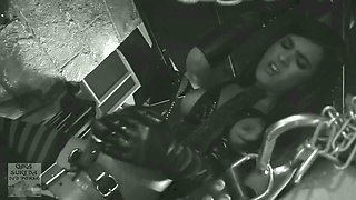 Classic Femdom Brunette Mistress Blow and Fuck Her Slave
