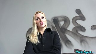 Stairwell Orgasms For Russian Blond hair lady 1 - Public Agent