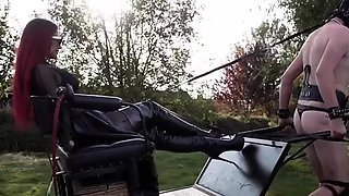 Mistress Amanda - Pony Training Rickshaw Ride - At Owk