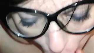 Slut Smoking and Sucking My Fat Cock