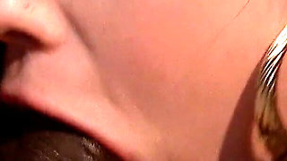 Lucia Love lets a black guy with a monster cock fuck her in a side street