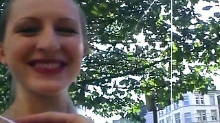 Public Blowjob Tease and Sloppy Fingering Explosion