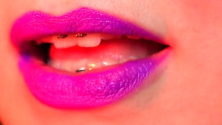 ASMR slowly lipstick tease