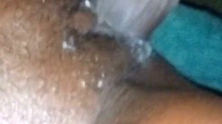 Huge 10inc Black Cock Stretches Tight Creamy Pussy