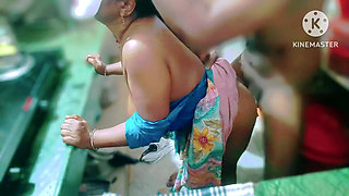 Hot Tamil Step Mom Gave Nice Blow and Get Fucked Her Mouth and Pussy by Her Step Son in the Kitchen