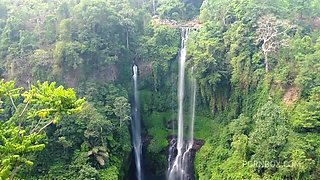 Waterfall Pee And Golden Shower In Bali