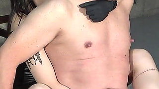 Female Boss's Handjob, Edging, Post Orgasm Handjob, Semen Licking Clean up, Put on Chastity Belt, Masturbation Prohibited
