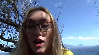 You fuck Victoria on the cliffside ft. Victoria Gracen: Blowjob, Cowgirl  Blonde Porn
