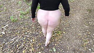 Whipping your vagina in the woods