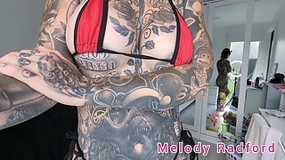 Pink Leather Micro Bikini and Bunny Ears Try on Haul Melody Radford Onlyfans