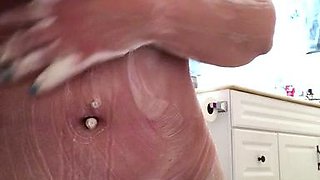 Cute amateur brunette naughty in solo jerking show on camera