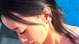 Amateur brunette teen blowjob and cumshot