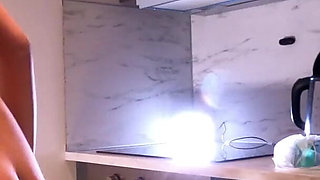 Hot Blonde College Girl Flashes Her Pussy Under Her Short Leather Dress and Show Her All Natural Boobs