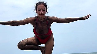Buried in the Sand & Beach Yoga - Double the Show