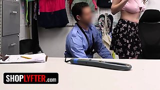 Tastey and naive gigantic titty teenage kandii gets sloppy facial cumshot for stealing a gift card - shoplyfter