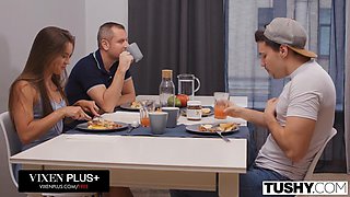 TUSHY Cheating Evelina gets her Ass Fucked: Blowjob, Doggy  Cowgirl Porn