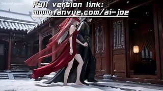 Chinese Snow White Beauty in Red Dress Gives Blowjob - AI Hentai Episode 1