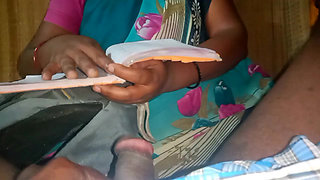 Tamil Tuition Teacher handjob with boyfriend cock