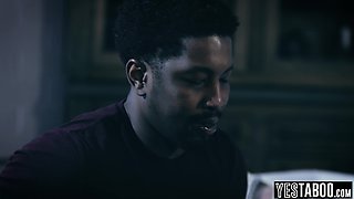 Petite mature fucks husbands BIG BLACK DICK stepbro