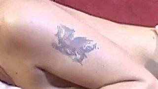 Busty Blonde MILF Works His Cock with Both Hands