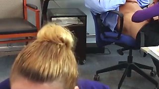 Young blond dame enjoys doggystyle with her dad