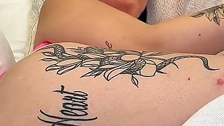 Horny Brunette From Local College in School Uniform Plaid Skirt Ignores a Big Cock but Eventually Makes It Cum Into a Small Vase