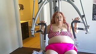 Big Beauty Nurse Vicki Is Exercising in the Gym Part 1