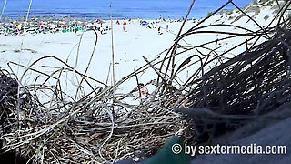 Beach Girl Barbetta Gets Naked in the Bushes