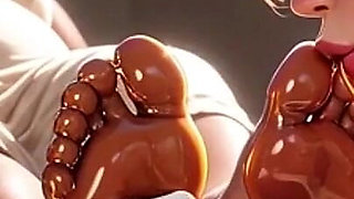 Huge SSBBW Makes Thin Girl Lick Her Big Soft Feet - Humiliation
