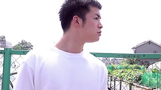 Asian japanese teen with outdoors