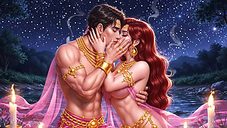 Intense Close-Up Kissing Desi Couple - Gold Jewelry Wali Sexy Indian Girl Aur Muscular Boy Ki Full Passion