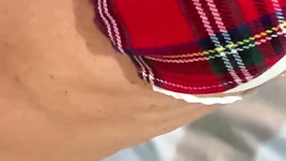 Granny MILF Gives You a College Girl Striptease