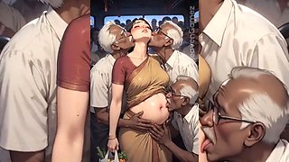 INDIAN slutty Babes Degraded & Ravaged by Ugly Fat Dirty Old Men IN THE BUS \u2013 Part 1