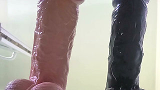 I bust my pussy with my ringed dildo