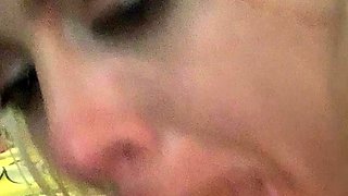 Blowjob cumshot whore gargles pov bukkake fetish cum