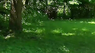 German couple is invited to a threesome by a stranger in the forest