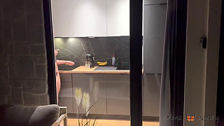 Perverted Voyeur Fucks Teen in the Kitchen!