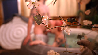 Hot Neighbors in Hot Tub