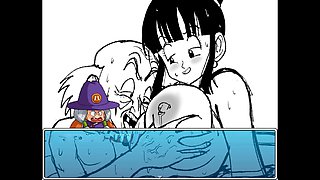 Chi-Chi from Dragon Ball Z in a wild anime parody