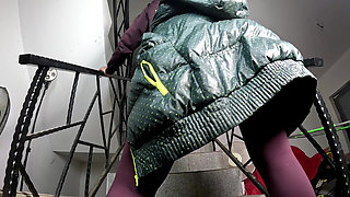 Downjacket Tease, Sweaty Tracksuit Cameltoe and Pussy Slapping