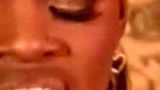 Oiled Ebony MILF Takes Thick Cock Passionately