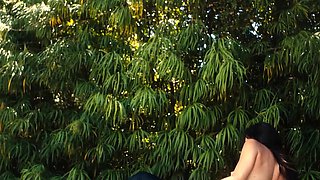 Nude teen cools herself down in the pool