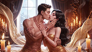 Extreme Close-Up Desi Kissing - Gold Jewelry Mein Sexy Indian Girl Aur Handsome Boy Ki Full Romantic Night