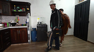 Plumbing Worker Fucking a Very Hot Girl at Work