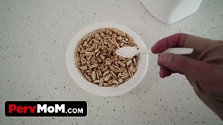 Pervmom - big titted blonda stepmother helps his injured young sonny to bathroom and cum