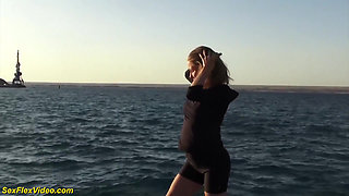 Hot flexible girl Alisa Adelson loves naked yoga