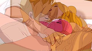 Hentai sex, slutty redhead, fingering pussy