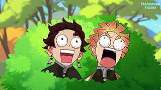 Kanroji Mitsuri in Boat and Fucked by a Plunger with a Dildo (tanjiro and Zenitsu Are Watching This) Demon Slayer Hentai Anime